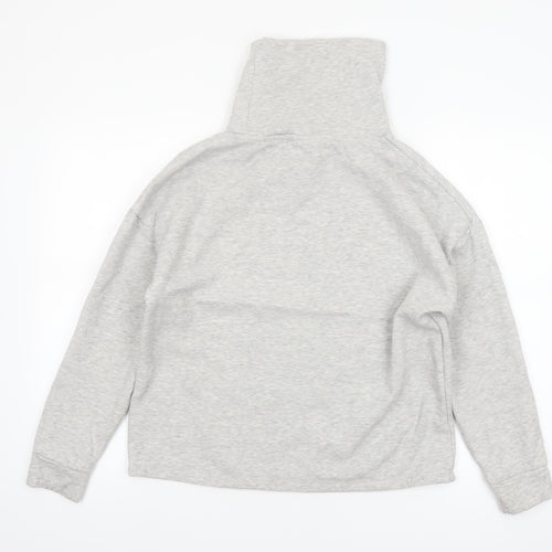Jacqueline de Yong Women's Grey High Neck Pullover Sweatshirt Size M