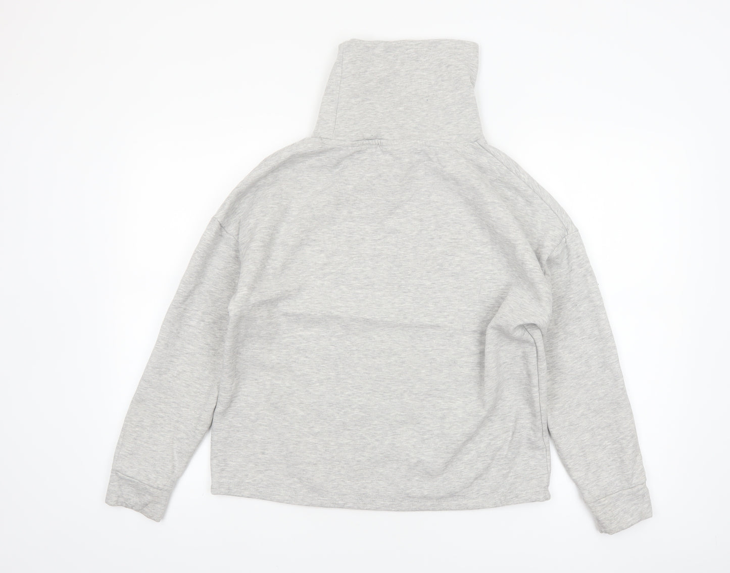 Jacqueline de Yong Women's Grey High Neck Pullover Sweatshirt Size M