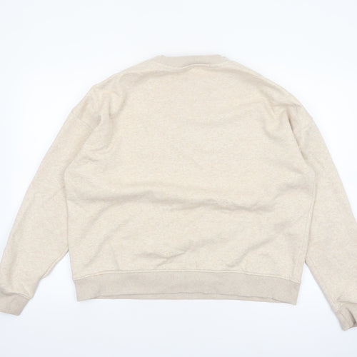 Tu Womens Beige Merci Cotton Blend Pullover Sweatshirt M