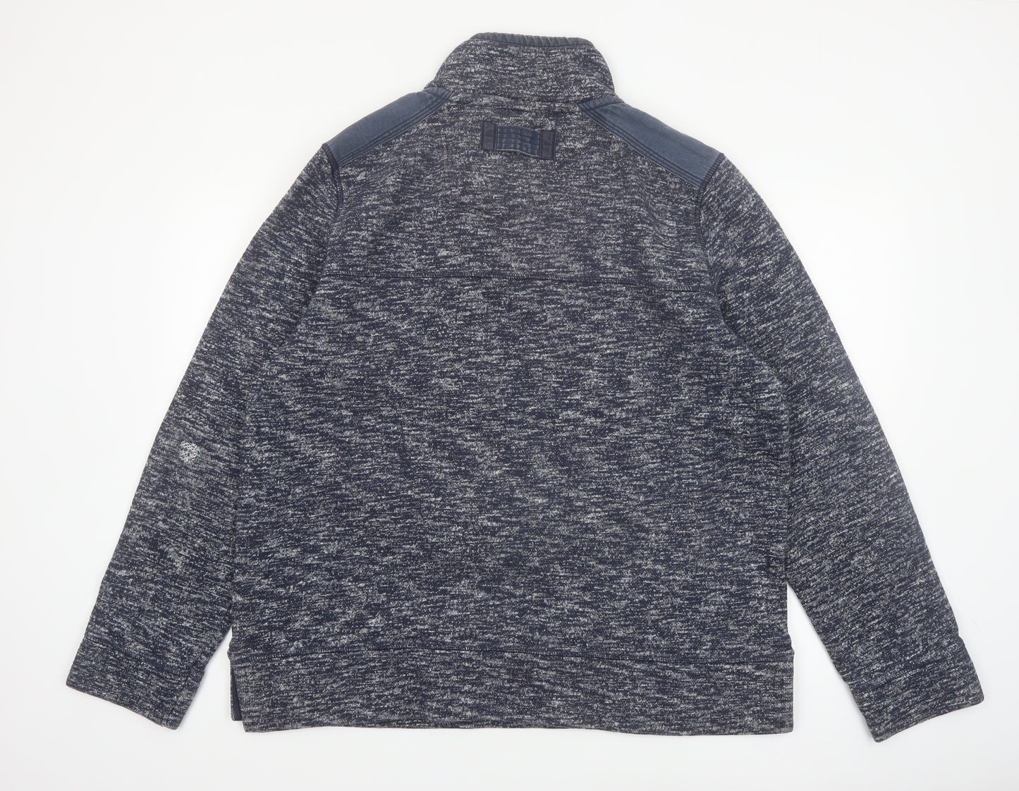 Fat Face Men's Blue XL 1/4 Zip Henley Sweatshirt