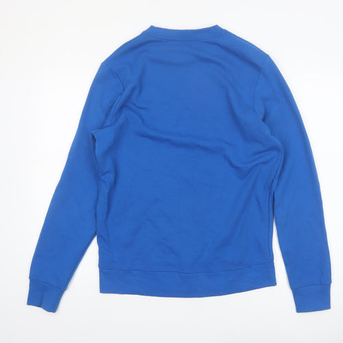 Jack & Jones Mens Blue Pullover Sweatshirt M Crew Neck Long Sleeve