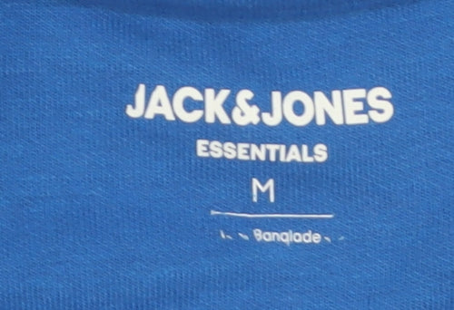 Jack & Jones Mens Blue Pullover Sweatshirt M Crew Neck Long Sleeve
