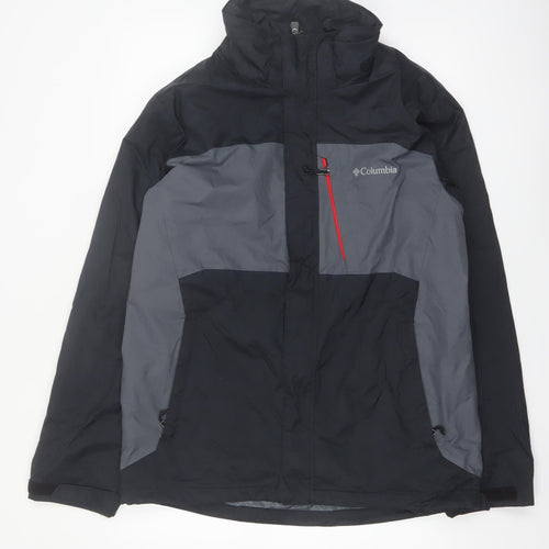 Columbia Men’s Grey 3-in-1 Waterproof Hooded Outdoor Jacket Size M