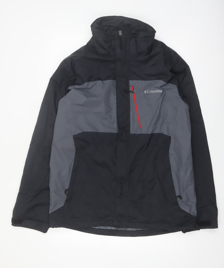 Columbia Men’s Grey 3-in-1 Waterproof Hooded Outdoor Jacket Size M