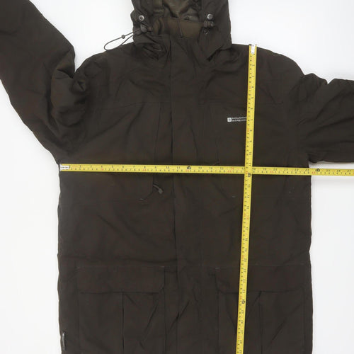 Mountain Warehouse Men's Brown L Parka Waterproof Hooded Jacket
