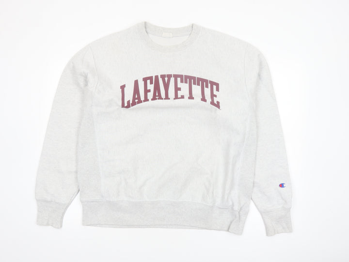 Champion Men's Grey Lafayette Reverse Weave Pullover Sweatshirt Large