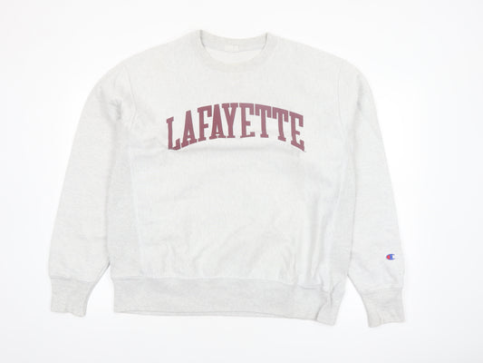 Champion Men's Grey Lafayette Reverse Weave Pullover Sweatshirt Large