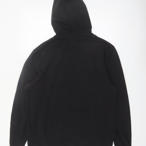 Puma Men's Black XL Pullover Hoodie with Logo Graphic Print