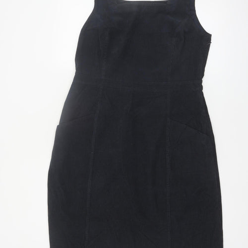 Seasalt Cornwall Women Black Cotton Pinafore Dress UK14