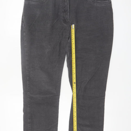 Marks and Spencer Per Una Women’s Grey Corduroy Chino Trousers Size 16