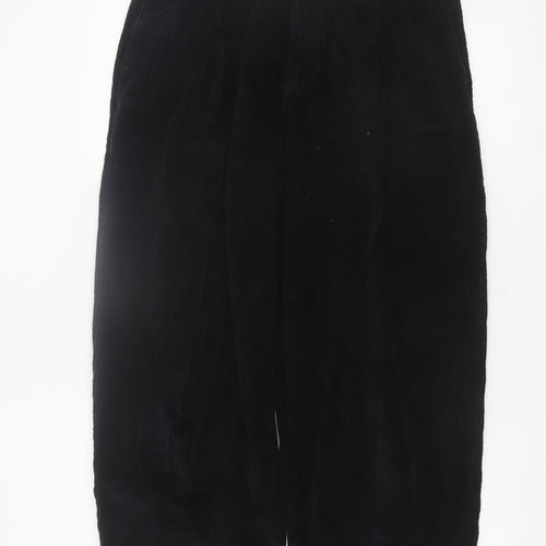 Kin Women’s Black Corduroy Cropped Trousers Size 10