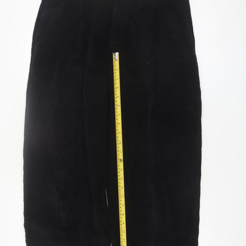 Kin Women’s Black Corduroy Cropped Trousers Size 10