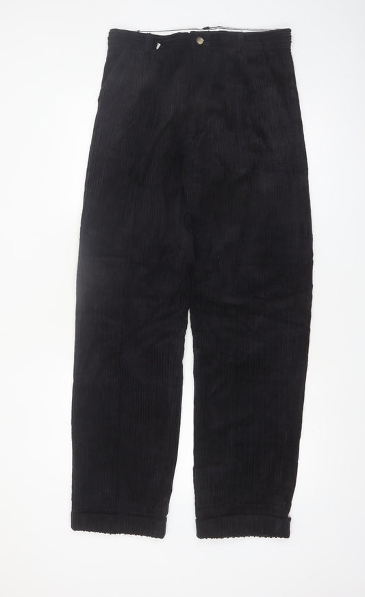Club Montana Men's Black Corduroy Trousers Size 32/33
