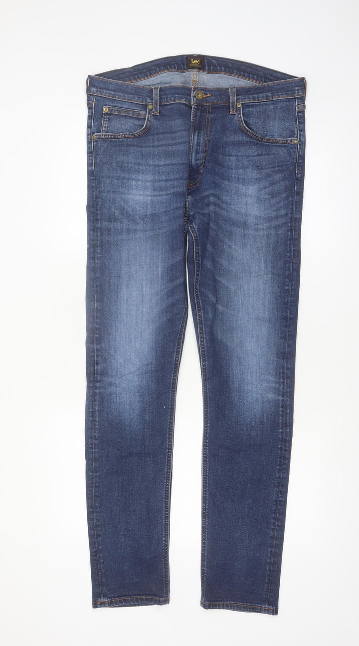 Lee Men's Blue Luke Slim Fit Denim Jeans W34 L32