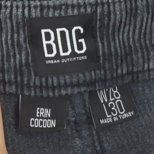 BDG Urban Outfitters Womens Grey Corduroy Erin Cocoon Trousers Size 10