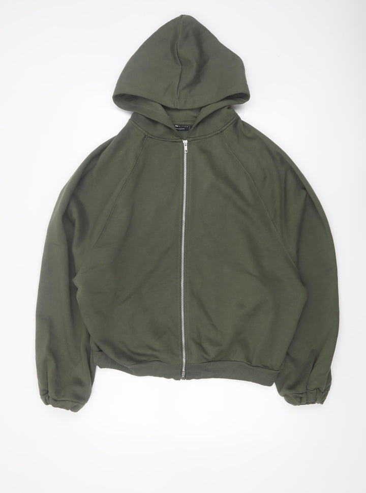 ASOS Women’s Green Full Zip Hoodie Size 8 Cotton Blend