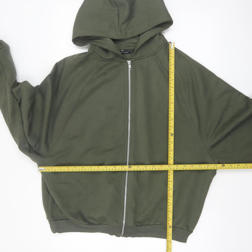 ASOS Women’s Green Full Zip Hoodie Size 8 Cotton Blend
