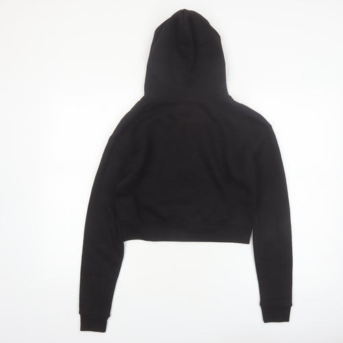 PrettyLittleThing Womens Black Small Cropped Full Zip Hoodie