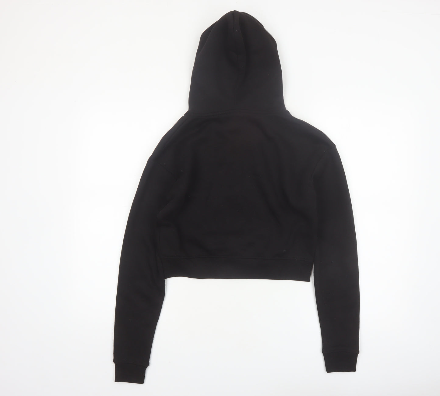 PrettyLittleThing Womens Black Small Cropped Full Zip Hoodie