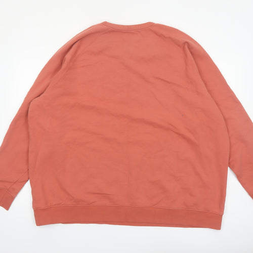 Marks and Spencer Men's Brown 4XL Crew Neck Cotton Sweatshirt
