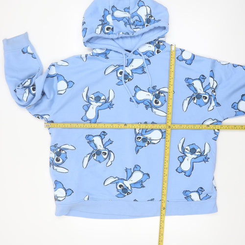 Disney Stitch Blue Hoodie XL Primark Cares Women’s Pullover Sweatshirt