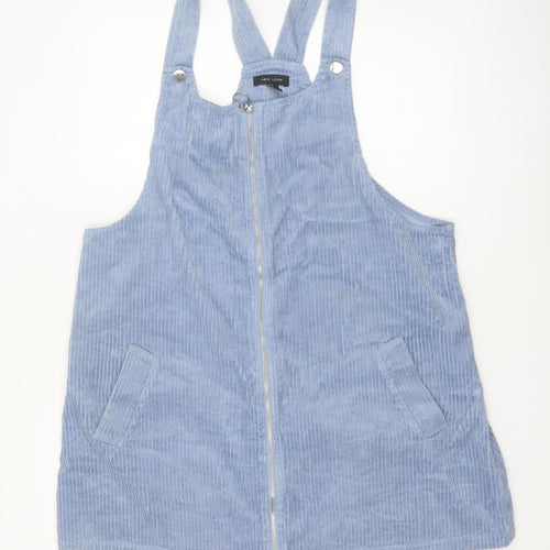 New Look Women’s Blue Corduroy Pinafore Dress UK 18