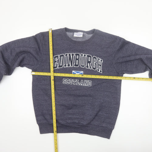 Scotland Collections Women's Grey Edinburgh Sweatshirt Small Cotton Blend