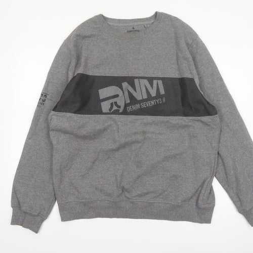 Denim Seventy3 Men’s Grey XL Pullover Graphic Sweatshirt