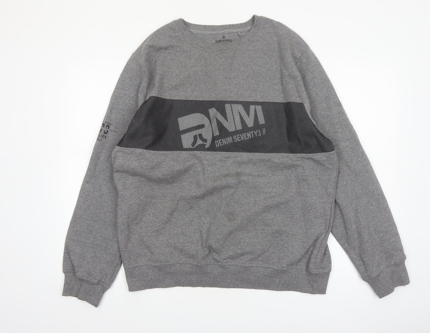 Denim Seventy3 Men’s Grey XL Pullover Graphic Sweatshirt