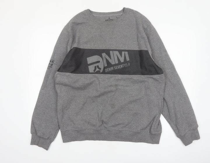 Denim Seventy3 Men’s Grey XL Pullover Graphic Sweatshirt