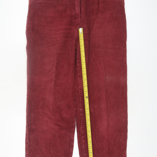Marks and Spencer St Michael Womens Red Corduroy Trousers Size 18 Long
