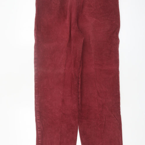 Marks and Spencer St Michael Womens Red Corduroy Trousers Size 18 Long