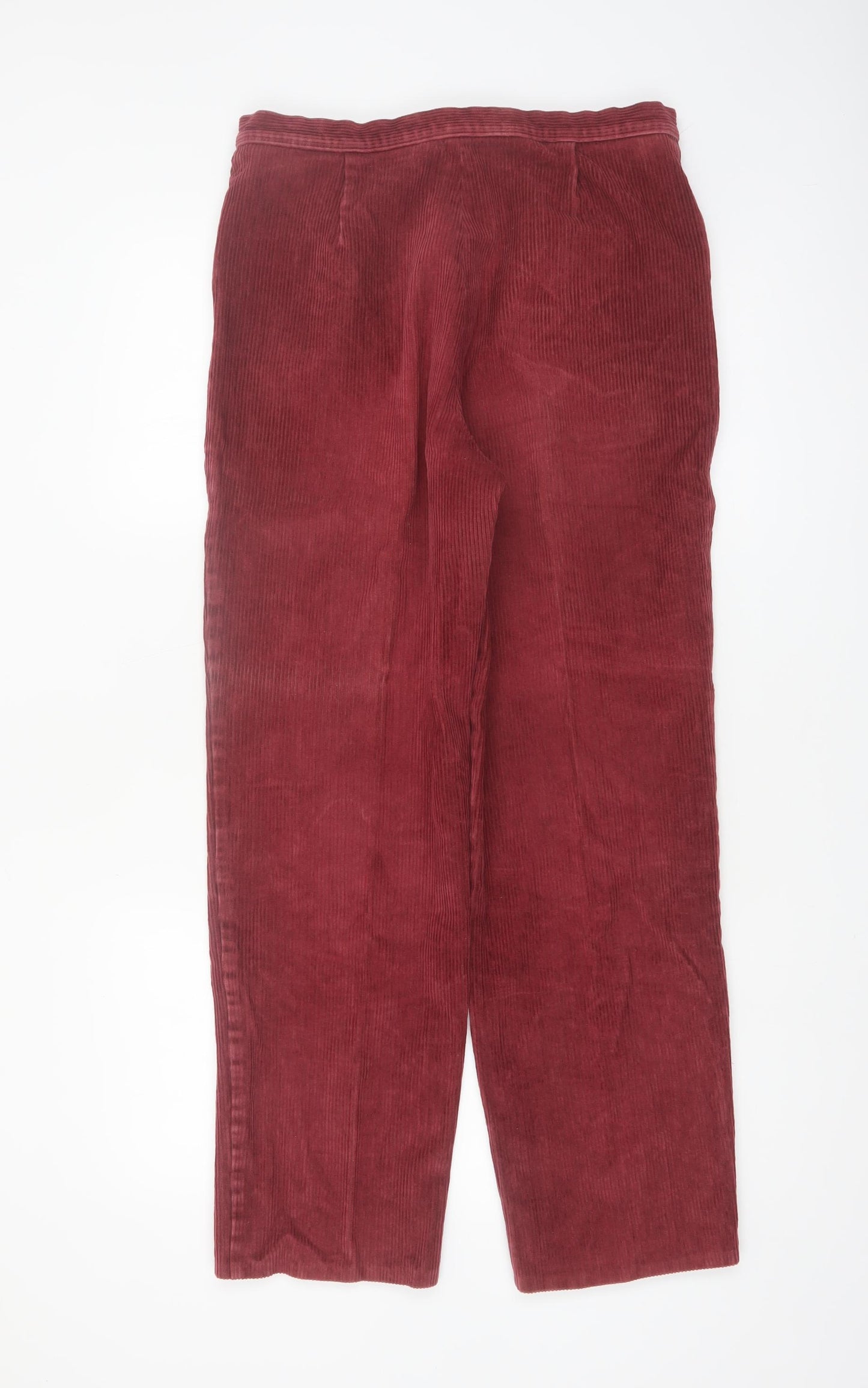 Marks and Spencer St Michael Womens Red Corduroy Trousers Size 18 Long