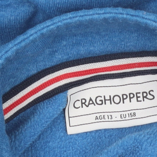 Craghoppers Boys Blue Fleece 1/4 Zip Pullover Sweatshirt Age 13