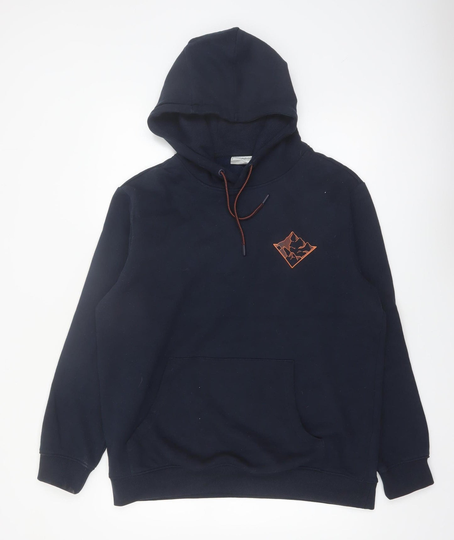 Mountain Warehouse Mens Blue L Pullover Hoodie Graphic Outdoor