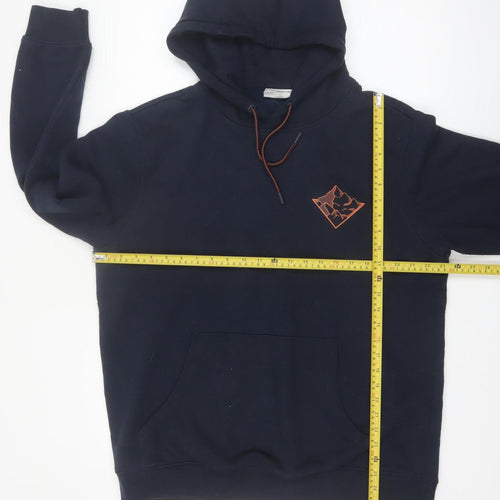 Mountain Warehouse Mens Blue L Pullover Hoodie Graphic Outdoor