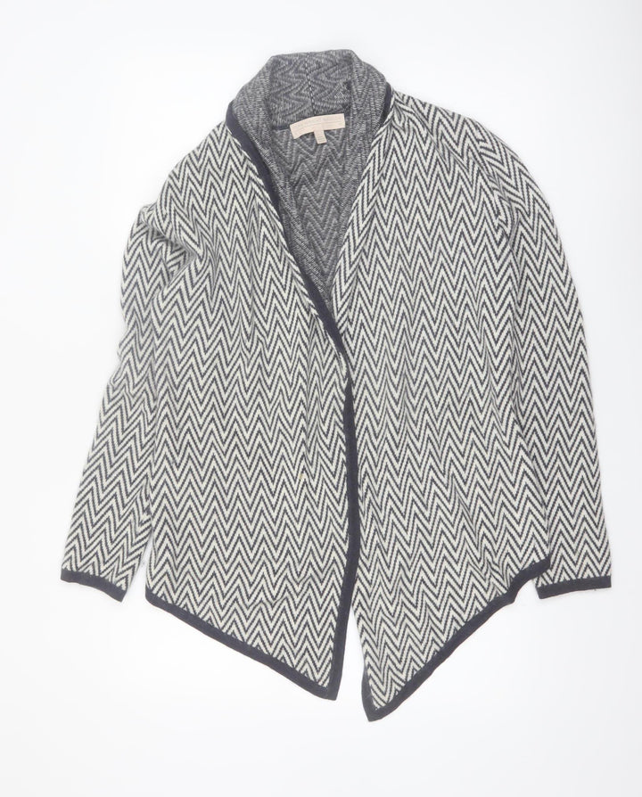 Fenn Wright Manson Womens Grey L Angora Knit Open Cardigan