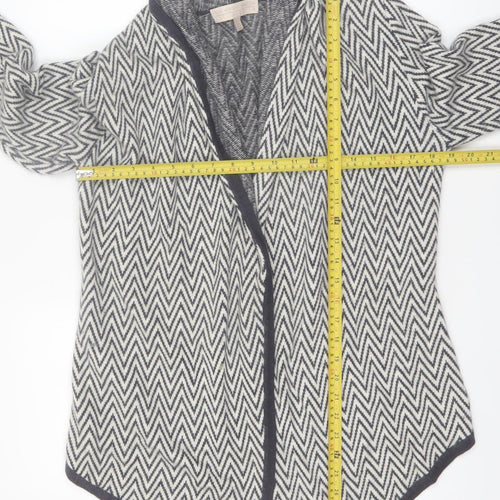 Fenn Wright Manson Womens Grey L Angora Knit Open Cardigan