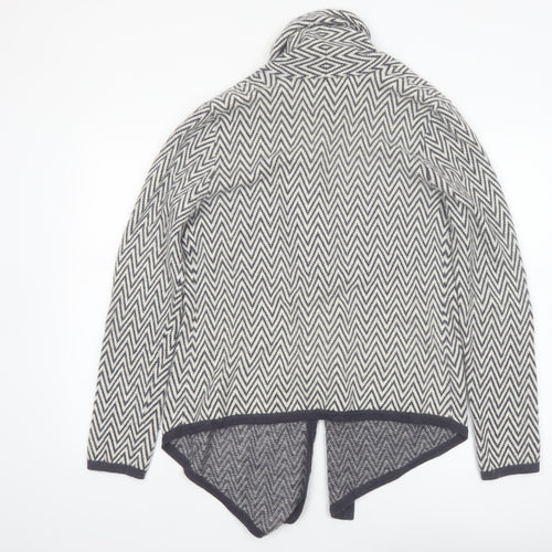 Fenn Wright Manson Womens Grey L Angora Knit Open Cardigan