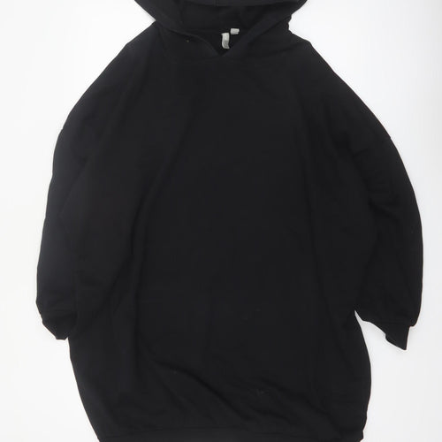 ASOS Design Women's Black Cotton Pullover Hoodie Size 14