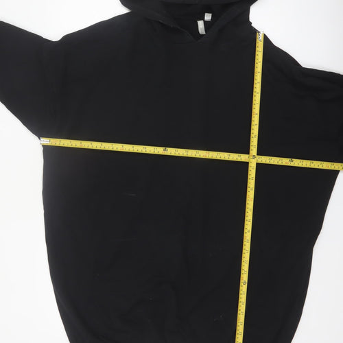 ASOS Design Women's Black Cotton Pullover Hoodie Size 14