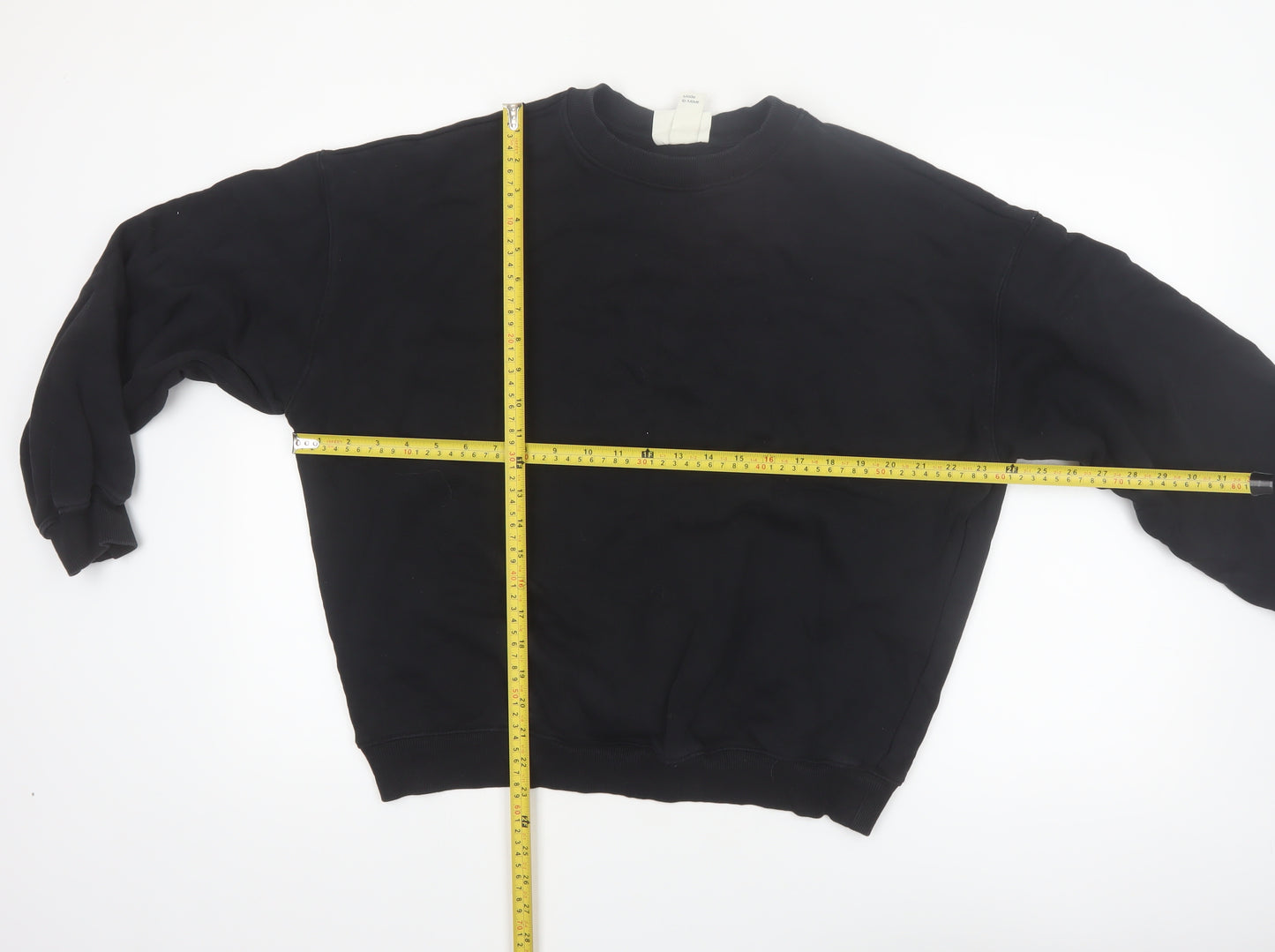 H&M Move Black Cotton Crew Neck Pullover Sweatshirt Women's M