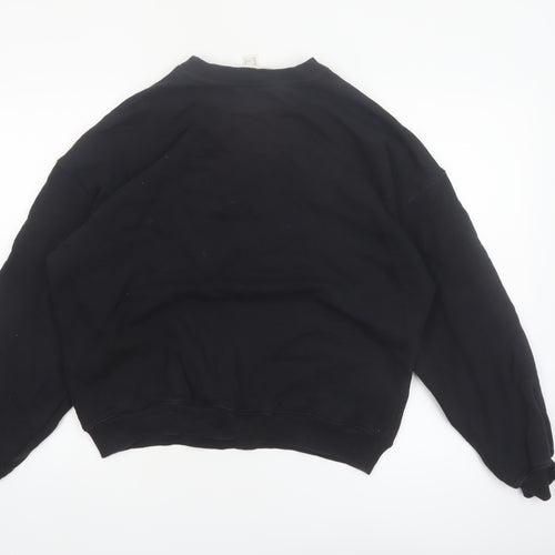 H&M Move Black Cotton Crew Neck Pullover Sweatshirt Women's M