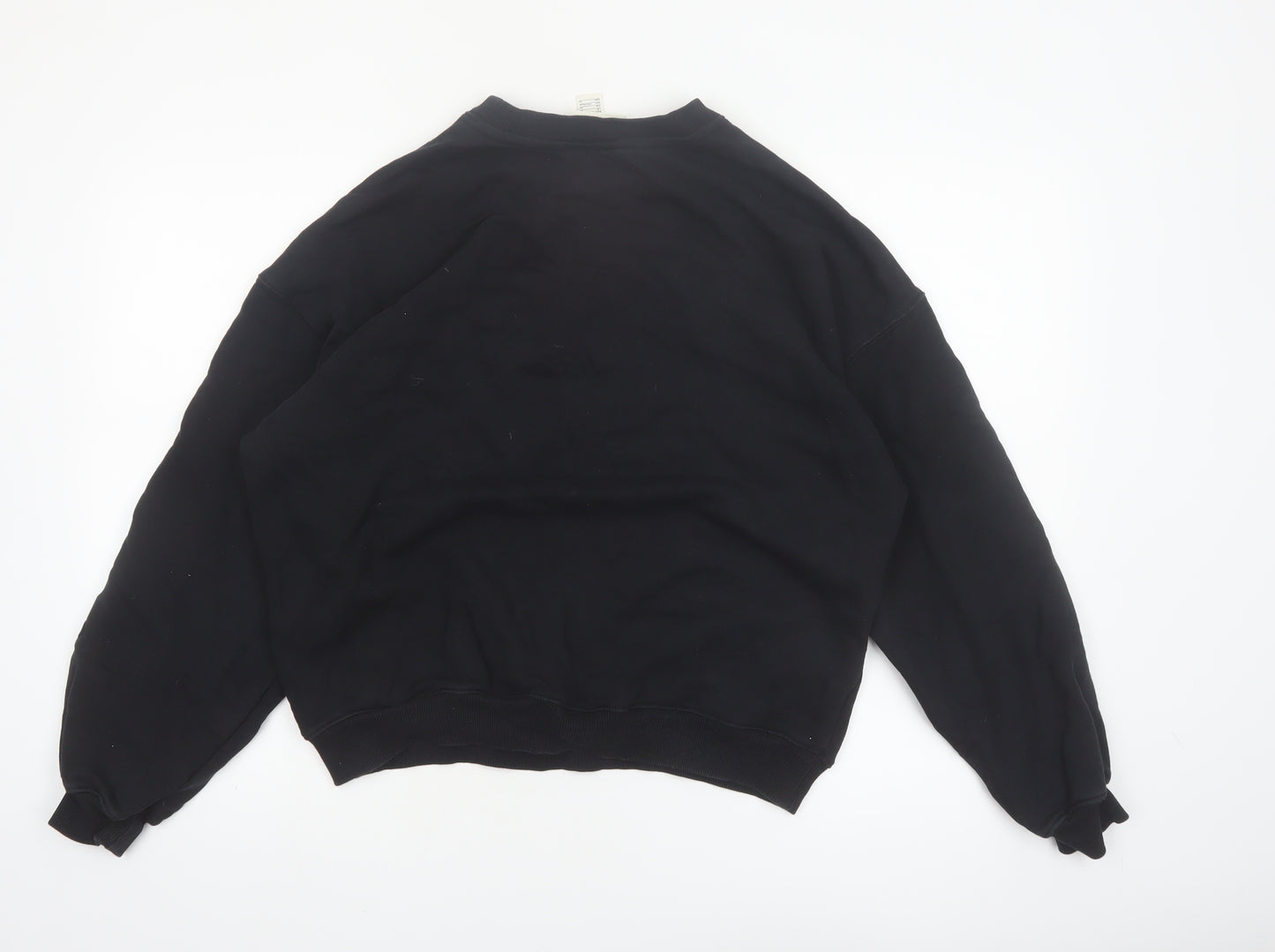 H&M Move Black Cotton Crew Neck Pullover Sweatshirt Women's M