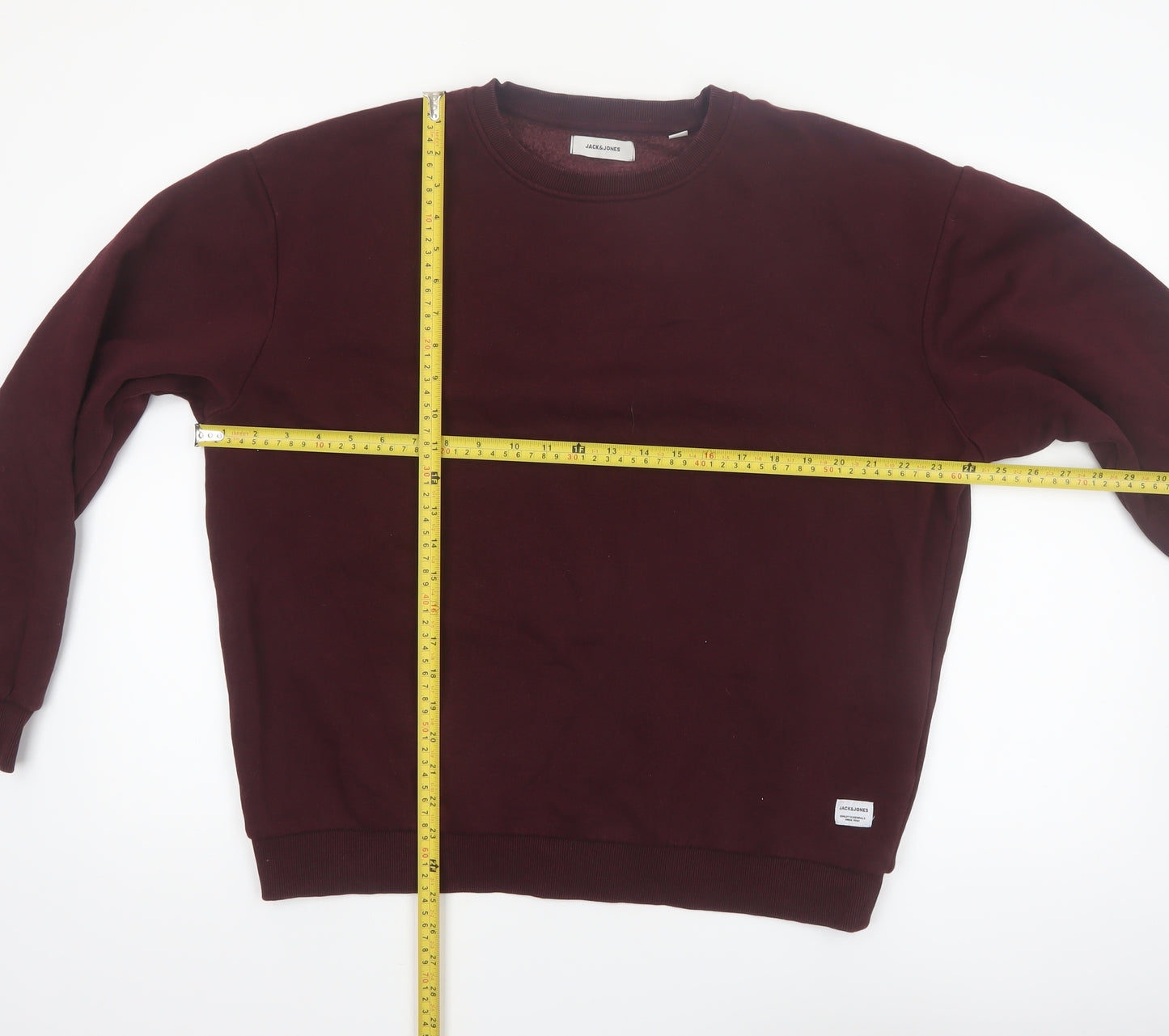 Jack & Jones Men's Red Fleece Crew Neck Sweatshirt Size L