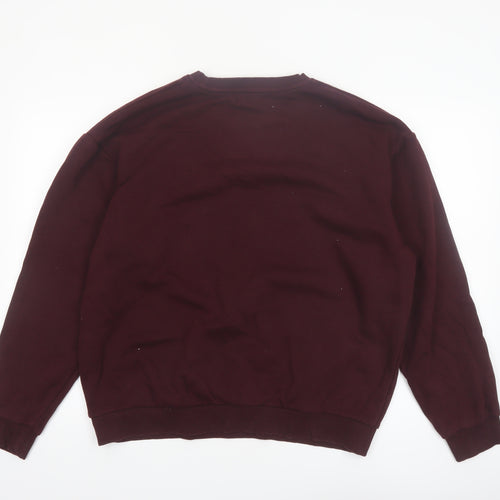 Jack & Jones Men's Red Fleece Crew Neck Sweatshirt Size L