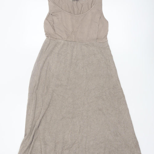 Seraphine Women’s Beige Sleeveless Knit Maternity Tank Dress UK10