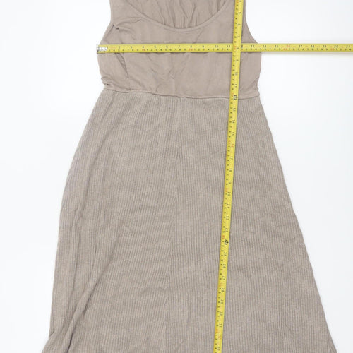 Seraphine Women’s Beige Sleeveless Knit Maternity Tank Dress UK10