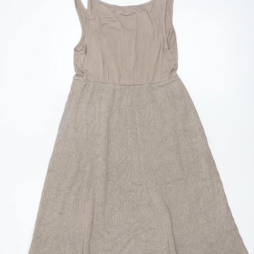 Seraphine Women’s Beige Sleeveless Knit Maternity Tank Dress UK10