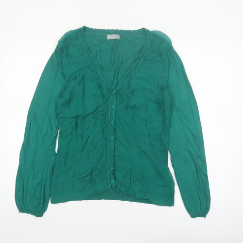 Marks and Spencer Women’s Green Size 12 V-Neck Cardigan